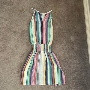 Short Spaghetti Strap Striped Dress